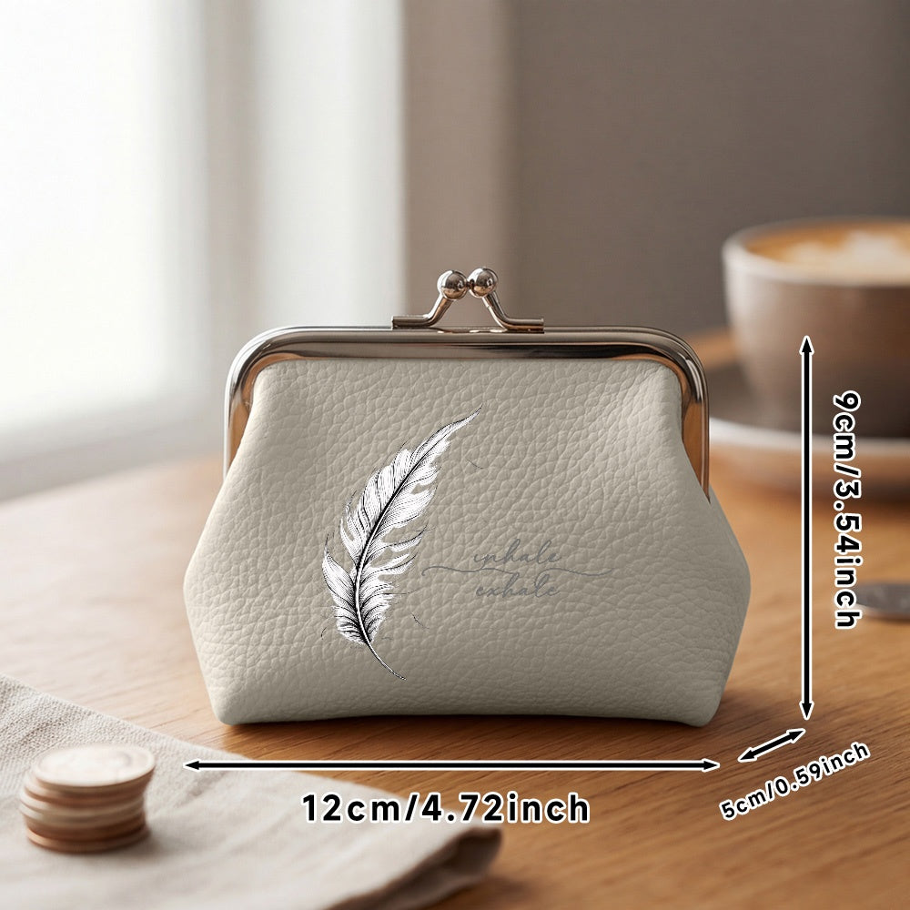 wallets feather     coin purse vintage