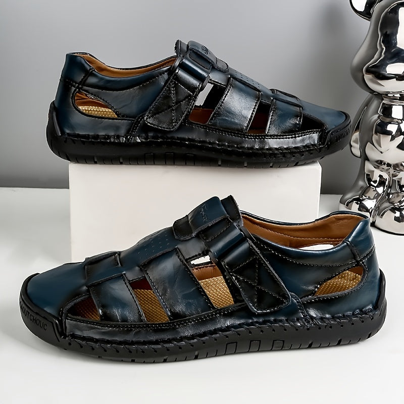 mens sandals hook loop fastener durable non slip outdoor
