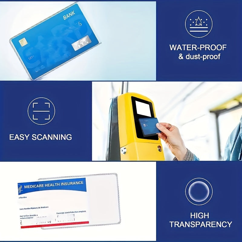 20 pack transparent protective sleeves cards credit card