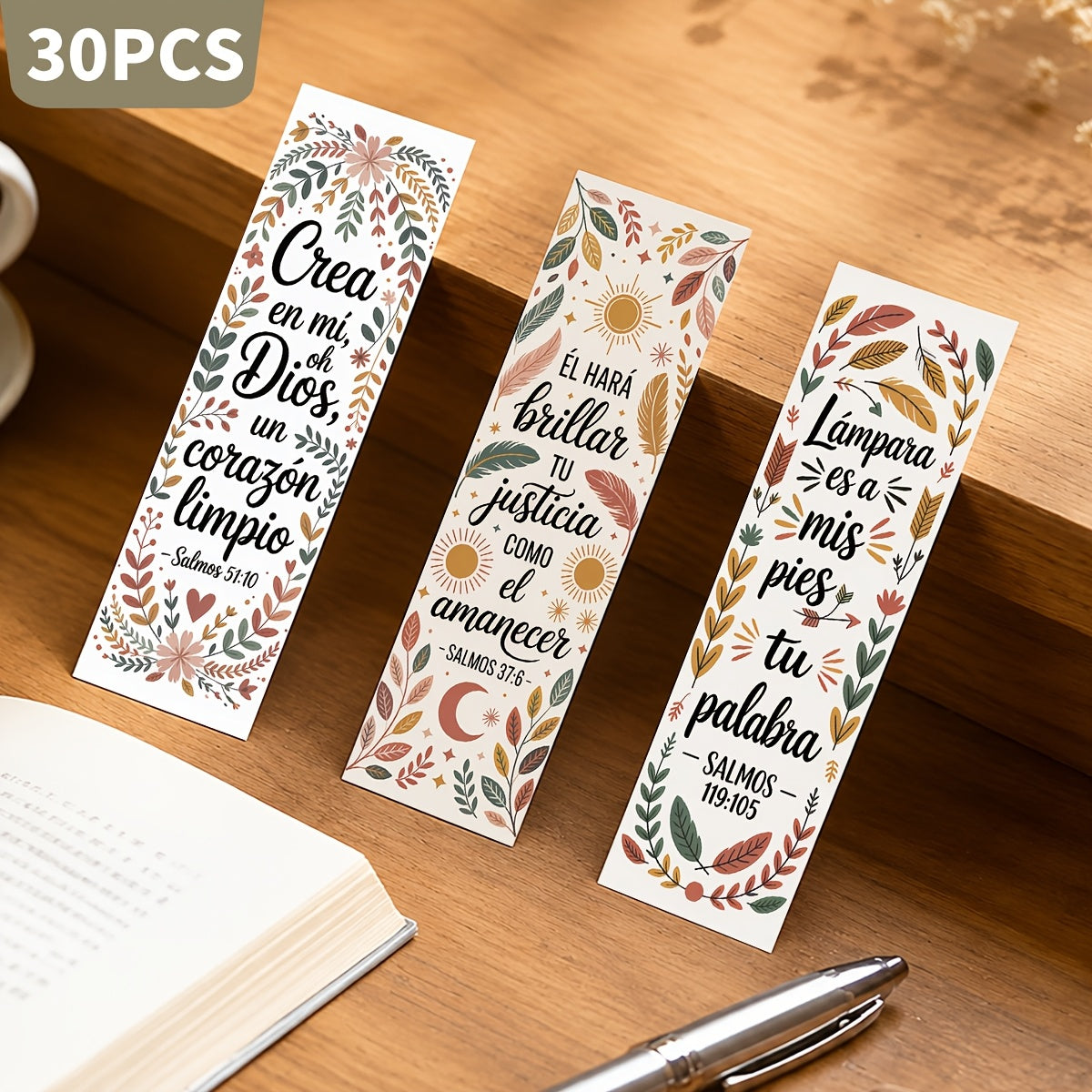 30pcs spanish bible verse bookmarks suitable religious