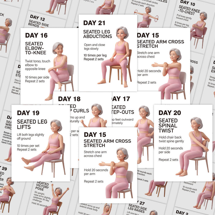 30 cards   training cards seniors chairs gentle