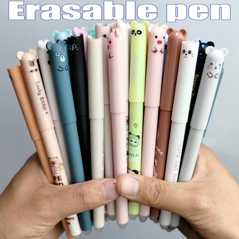 random 12pcs animal shaped erasable gel pen set 0 5mm fine