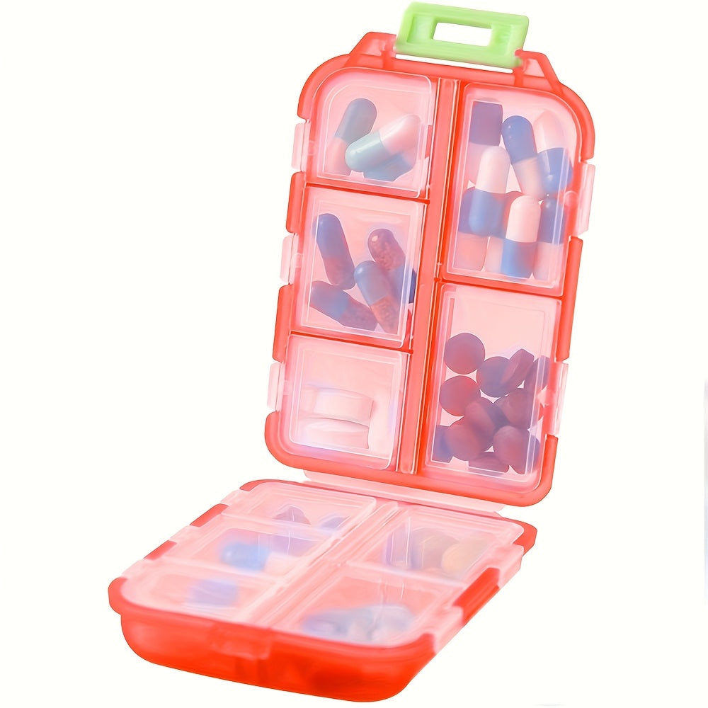 1 pack travel pill organizer 10 compartment pill case