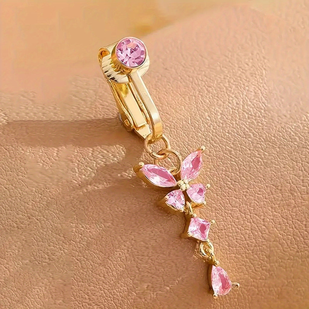 womens   tassel fashion belly button clip no