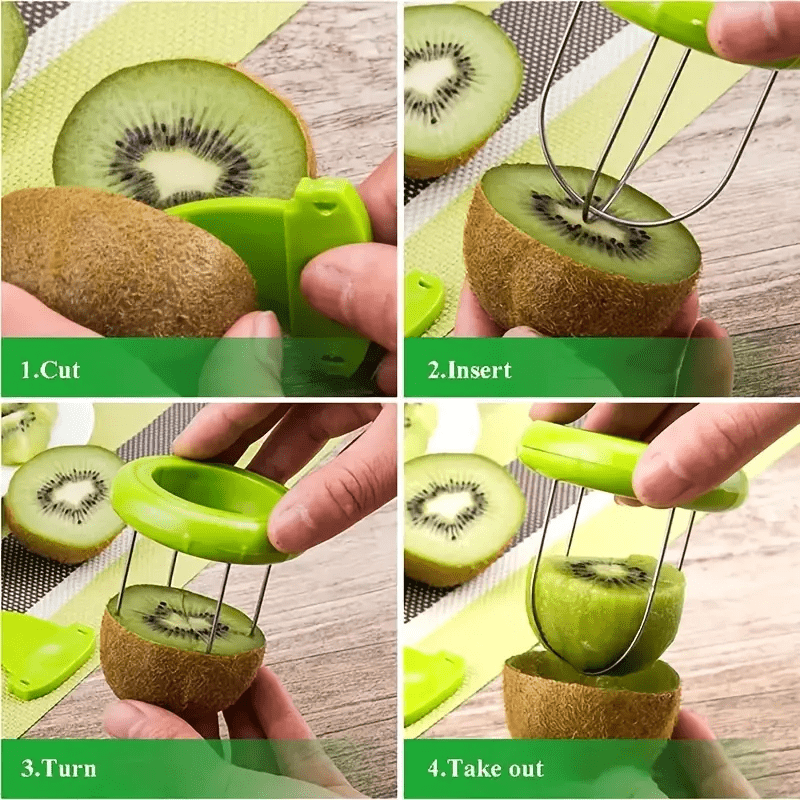 1pc   kiwi fruit slicer manual cutter peeler abs
