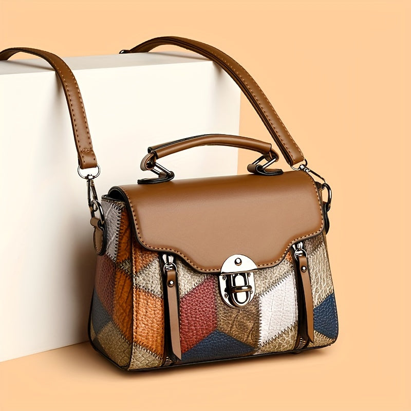 weidola wo retro rhombus geometric handbag adjustable