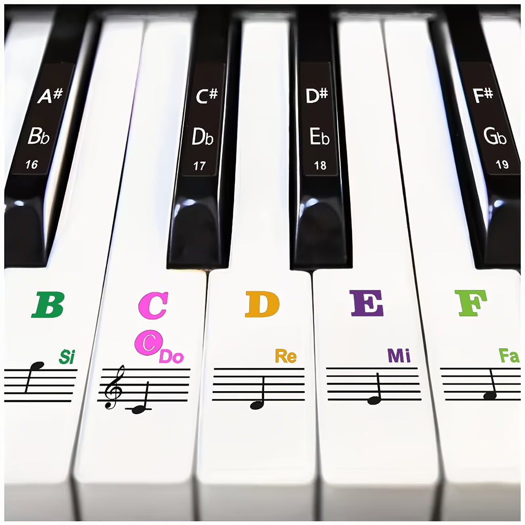 37 49 54 61 88 key piano keyboard stickers removable piano