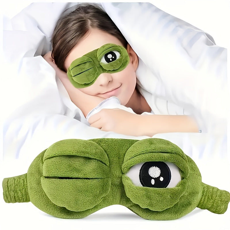 cute frog sleep mask eye protection soft comfortable nap