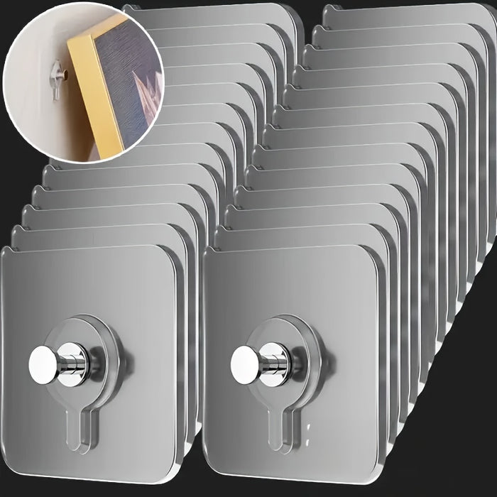 30pcs heavy duty self   wall hooks no nails drilling