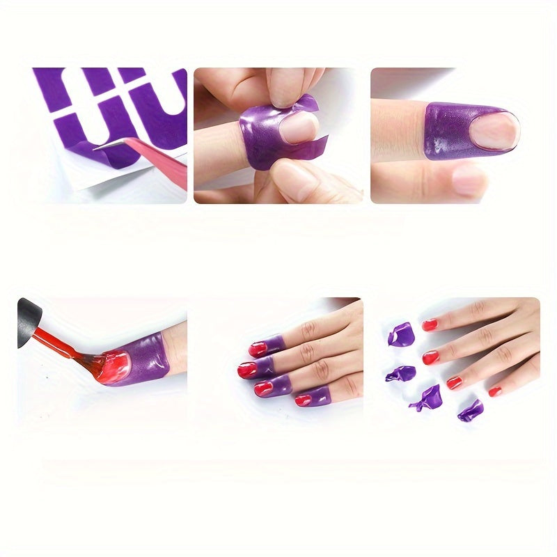 40pc u shaped nail protective film used nail printing