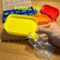 tool storage funnel tray 5mm raised edge prevents screws