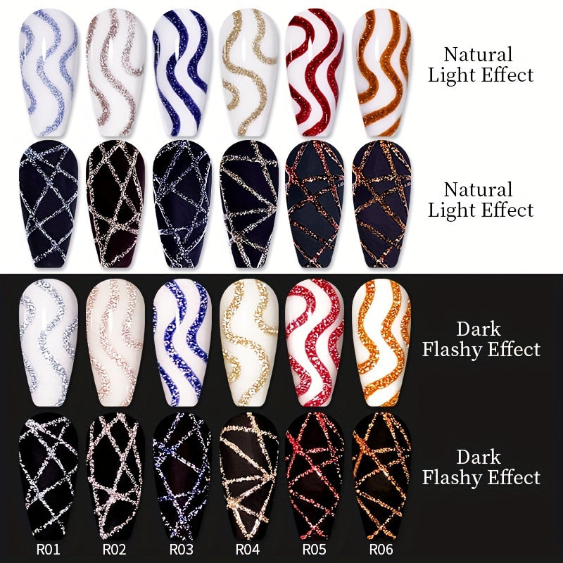 9pcs set reflective   gel nail polish