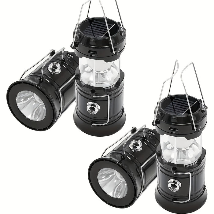 4pcs portable led camping light lightweight usb rechargeable