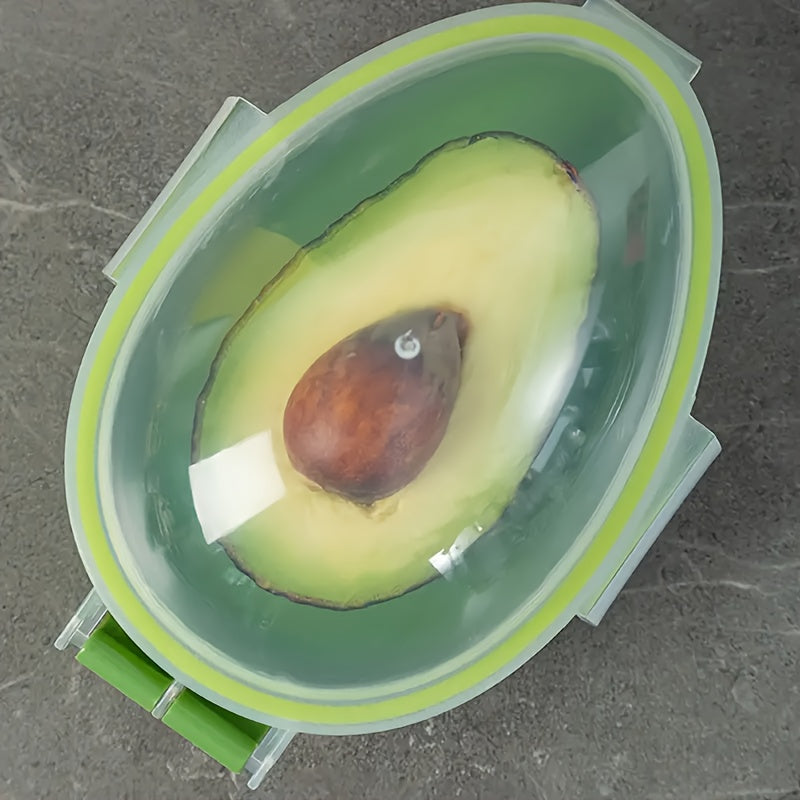 1pc reusable avocado crisper storage container dark green