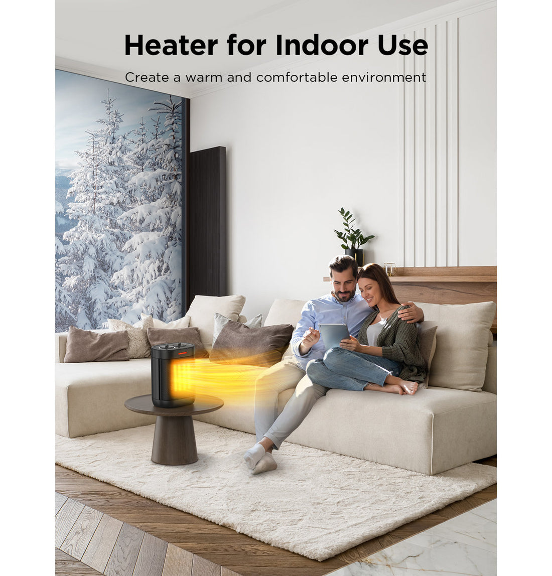 1000W PTC Ceramic Small Space Heaters with Overheating & Tip-Over Protection, Portable Electric Mini Heater Fast Quiet Heating for Office Bedroom Desk