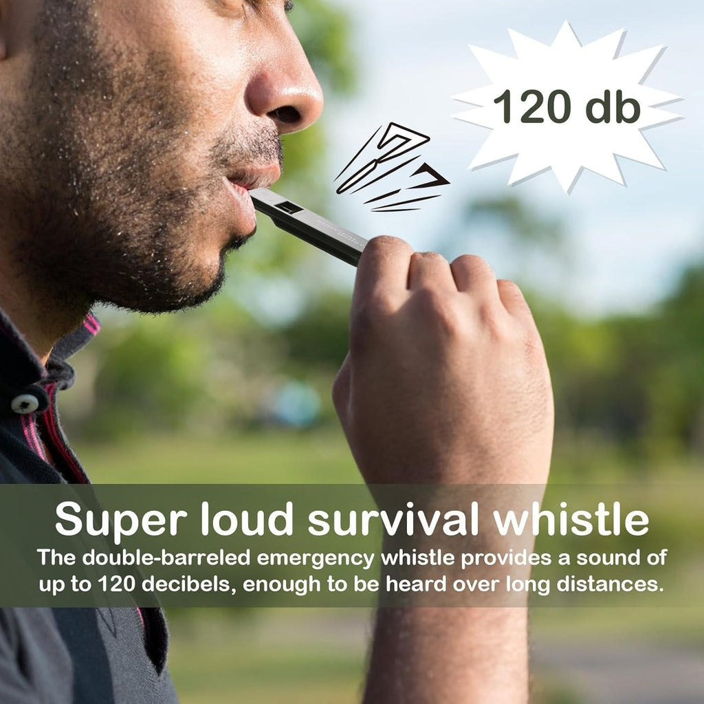 4pcs emergency survival whistle loud   triple tube