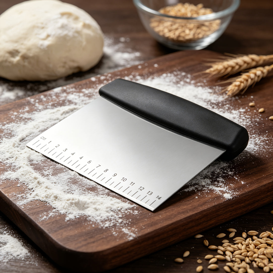 stainless steel scraper dough cutter   spatula