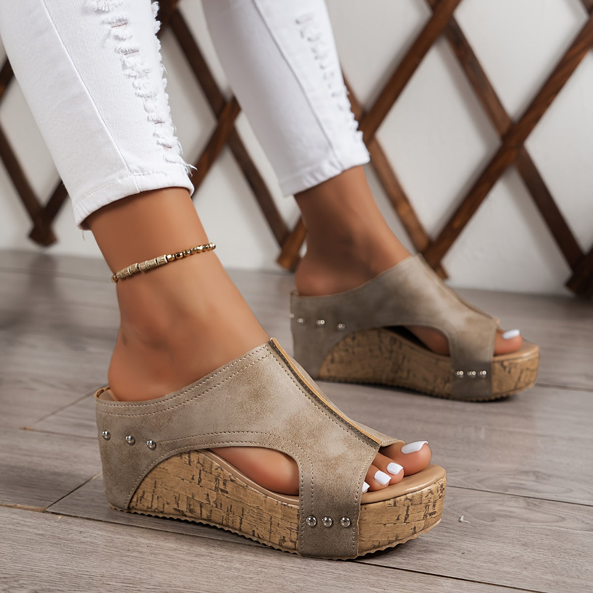 comfortable elegant retro platform wedge sandals women easy