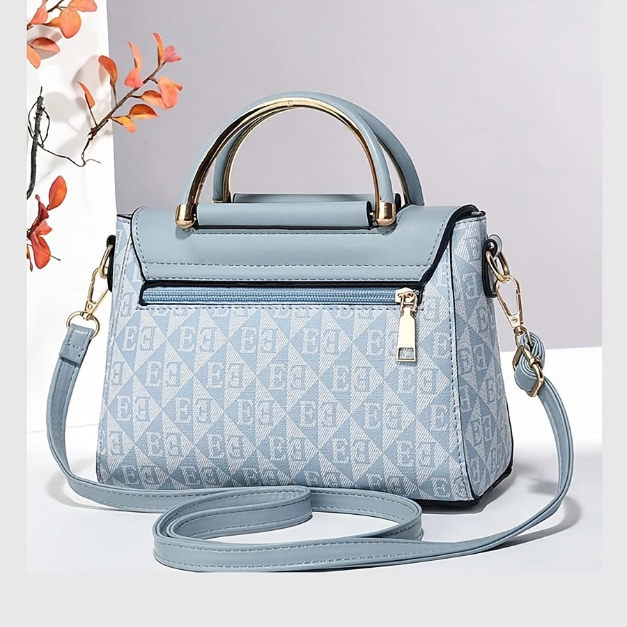 3pcs womens handbag set swan decor top handle tote bag card