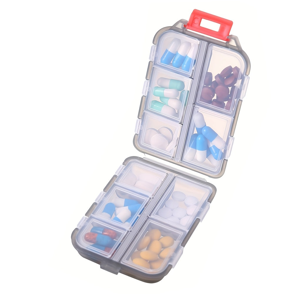 1 pack travel pill organizer 10 compartment pill case