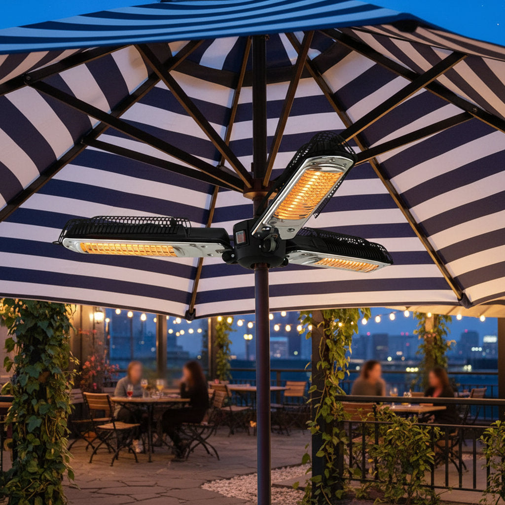 1500W Stainless Steel Electric Hanging Umbrella-Shaped Patio Heater