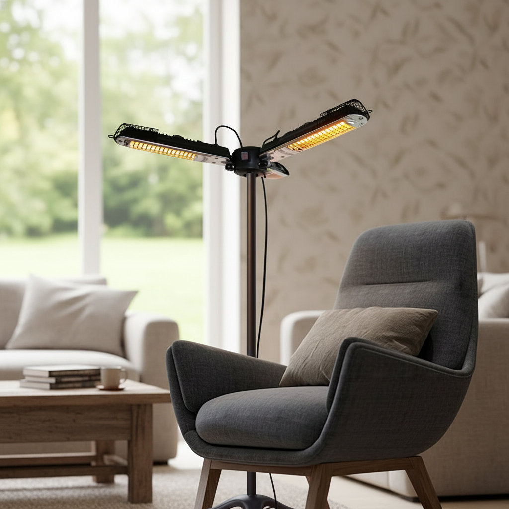 1500W Stainless Steel Electric Hanging Umbrella-Shaped Patio Heater