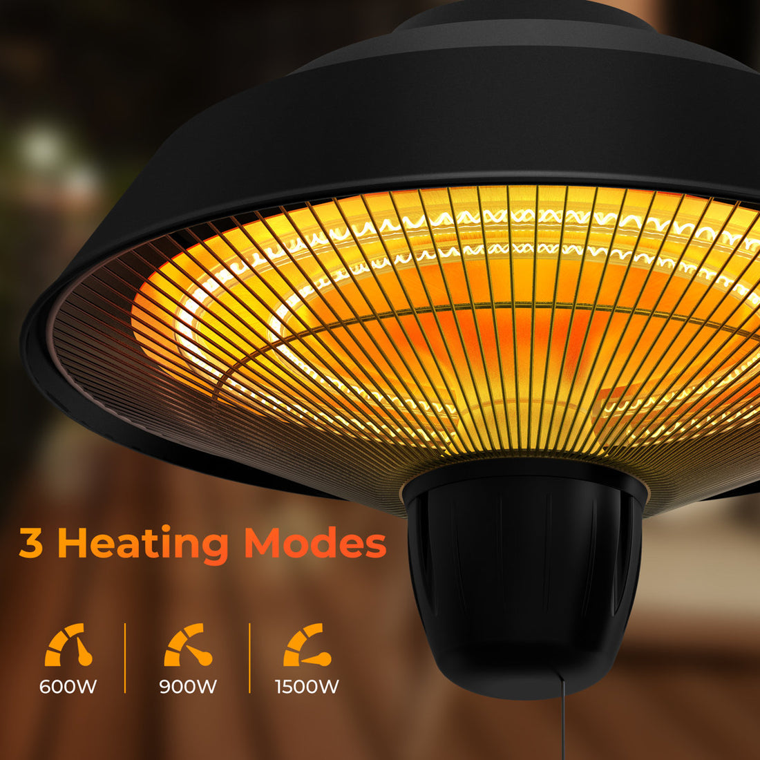 1500watt Hanging Electric Patio Heater