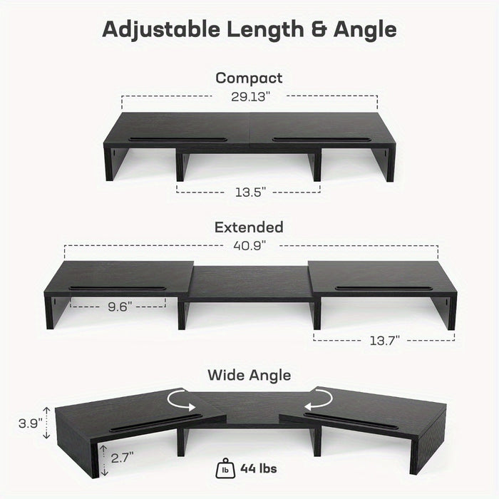 dual monitor stand desk monitor stand 2 slots phone tablet