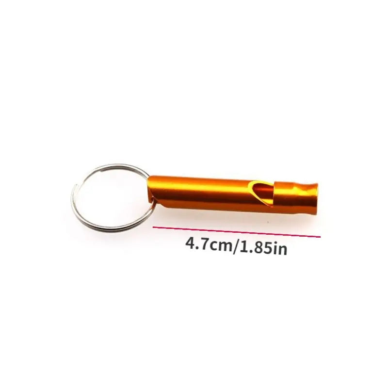 6pcs durable aluminum alloy mini whistles outdoor survival