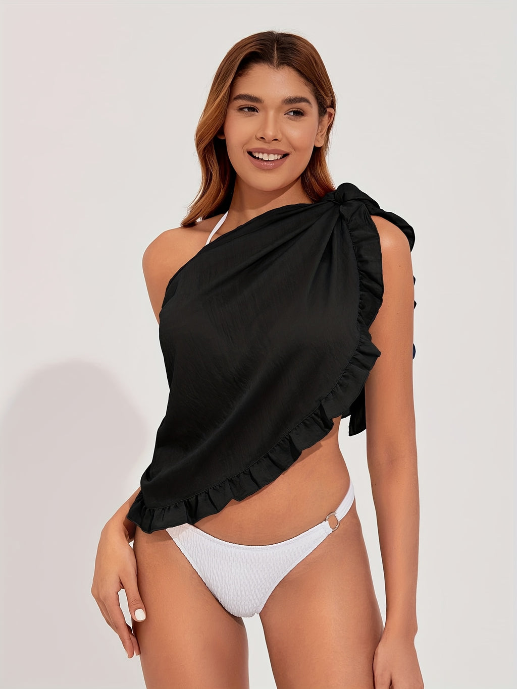 womens   sheer sarong short beach cover skirt lightweight