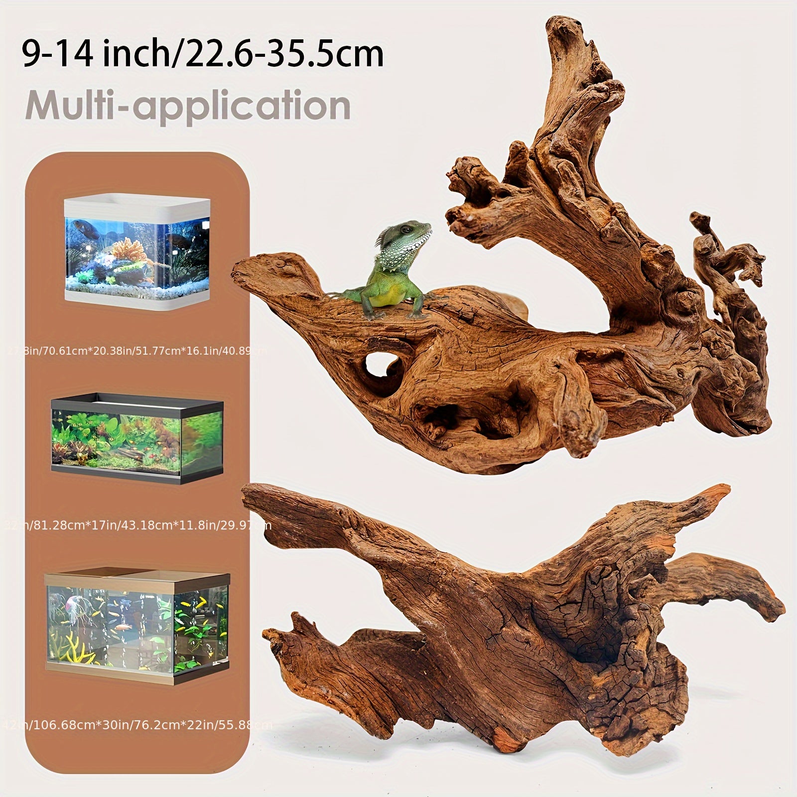 2pcs natural driftwood aquarium decor reptile wood branches