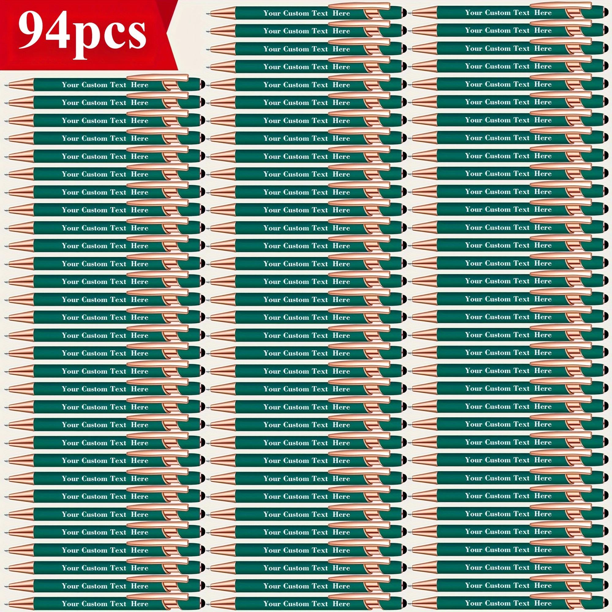 94pcs custom engraved ballpoint pens personalized names text