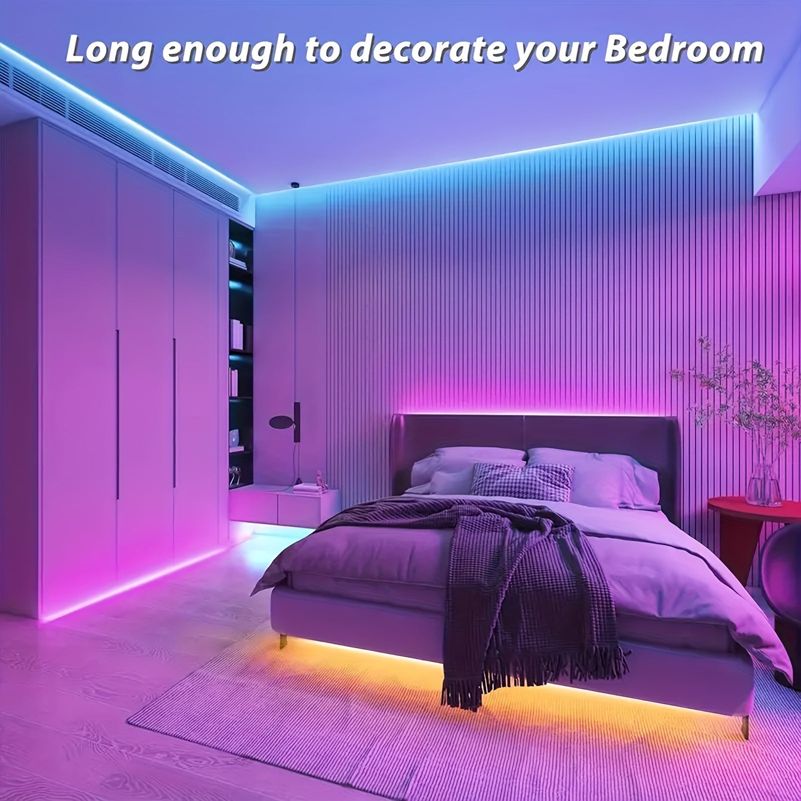 100  lights bedroom color changing led strip