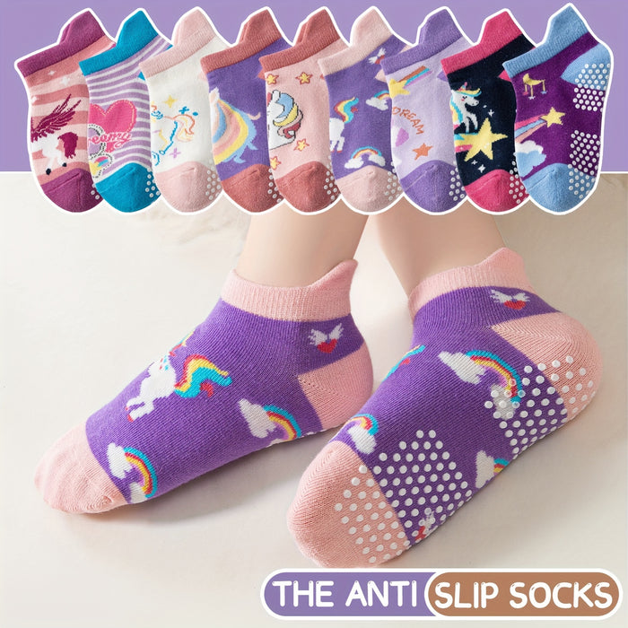 9 18 pairs baby girls toddlers grips socks kids non slip
