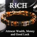 tiger eye obsidian wealth bracelet vintage square bead