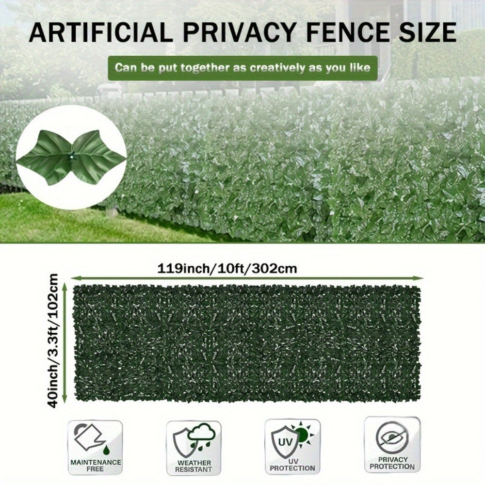 119 x 40 realistic artificial ivy privacy screen weather