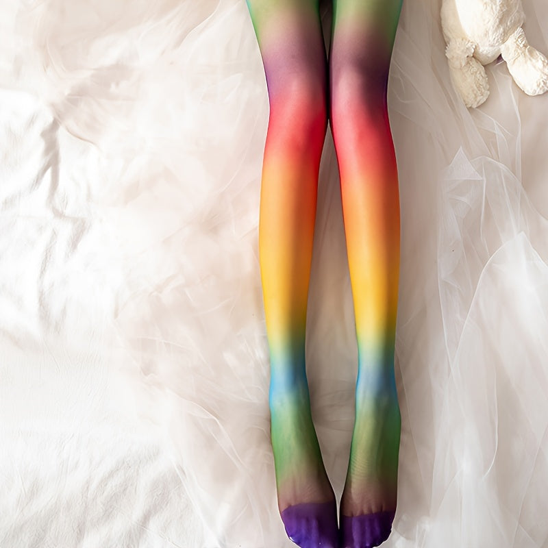 1 pair new   gradient black stockings female personality