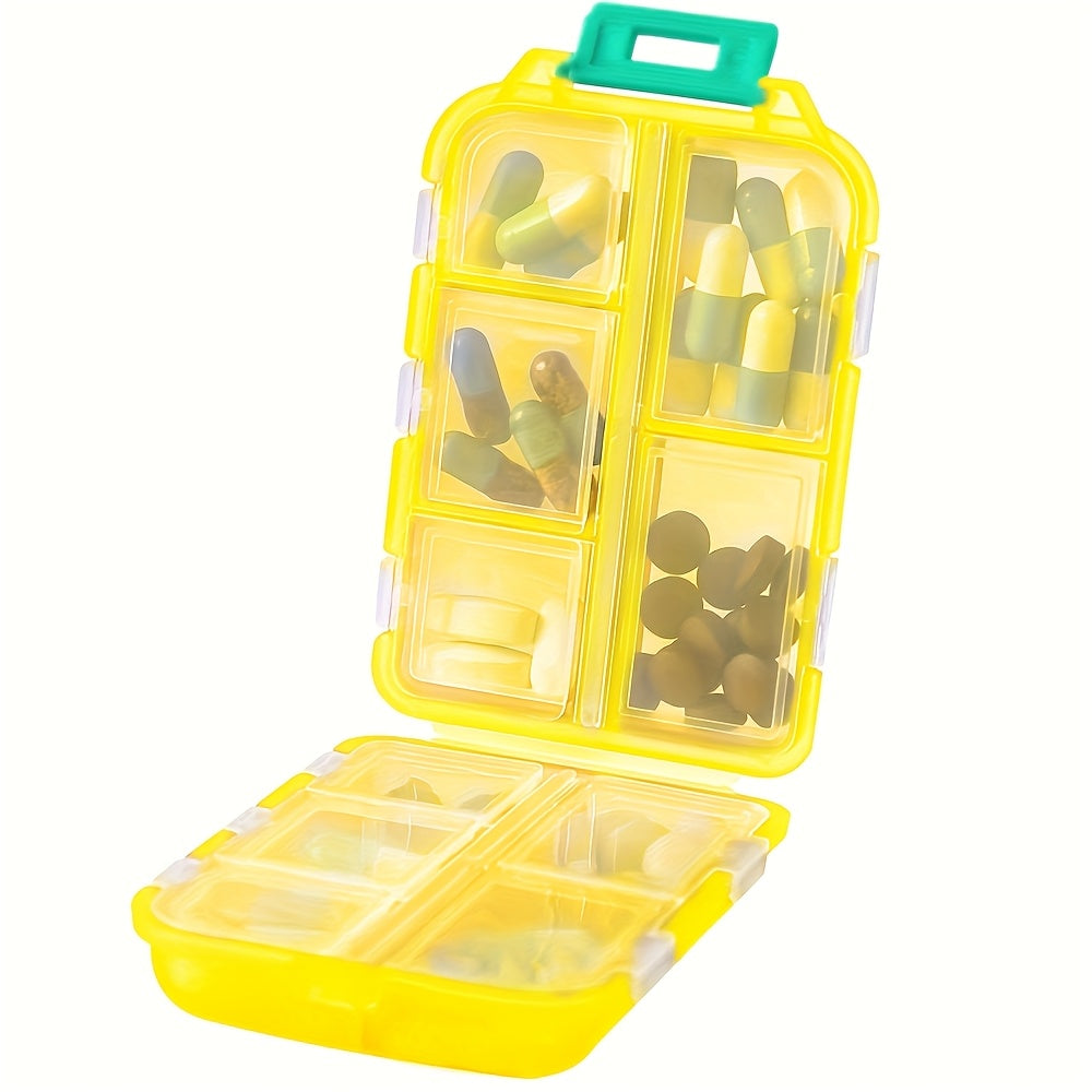 1 pack travel pill organizer 10 compartment pill case