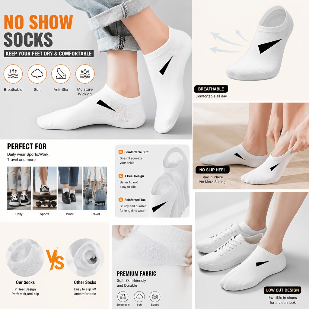 6pcs 3pairs mens heavy duty polyester fiber boat socks