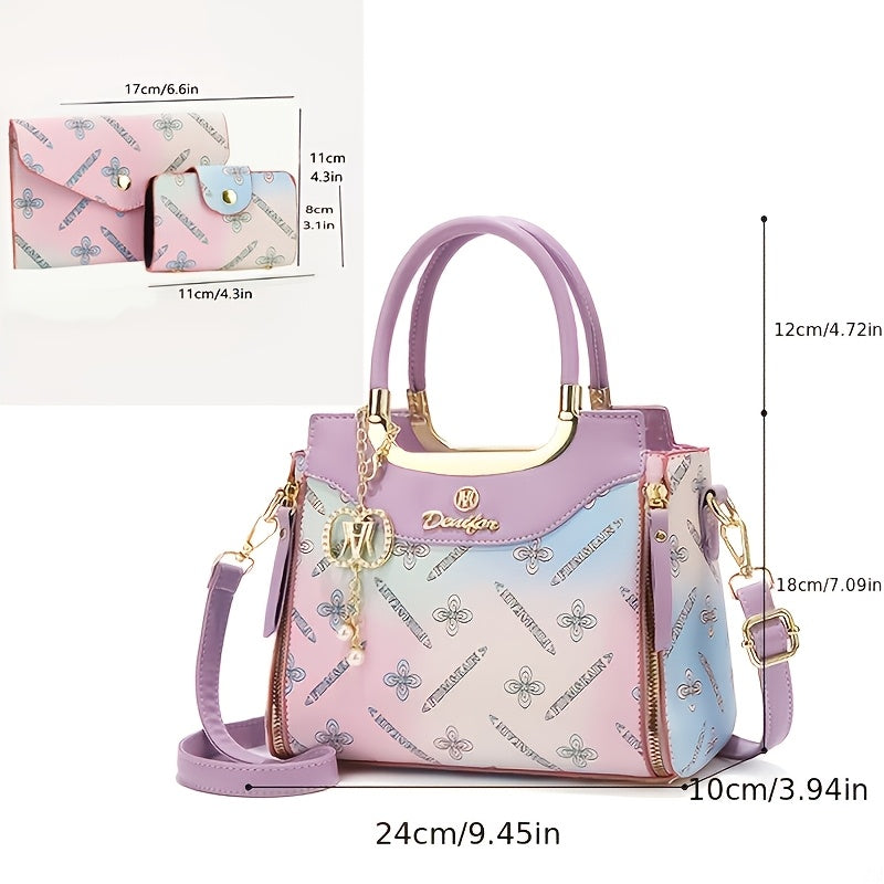 womens 3pcs handbag set fashion   bag geometric