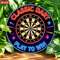 2d flat 1pc retro   game wall sign round dartboard