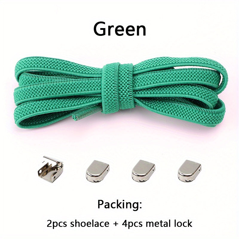 no tie elastic shoe laces sneakers stretchy polyester