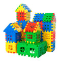 98pcs colorful large house building block set window design