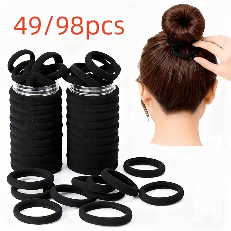 49 98pcs   hair tie super elastic hair rope durable
