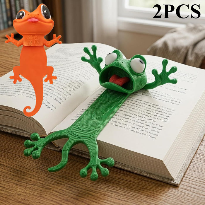 2pcs 3d cartoon frog   bookmark weird animal cute