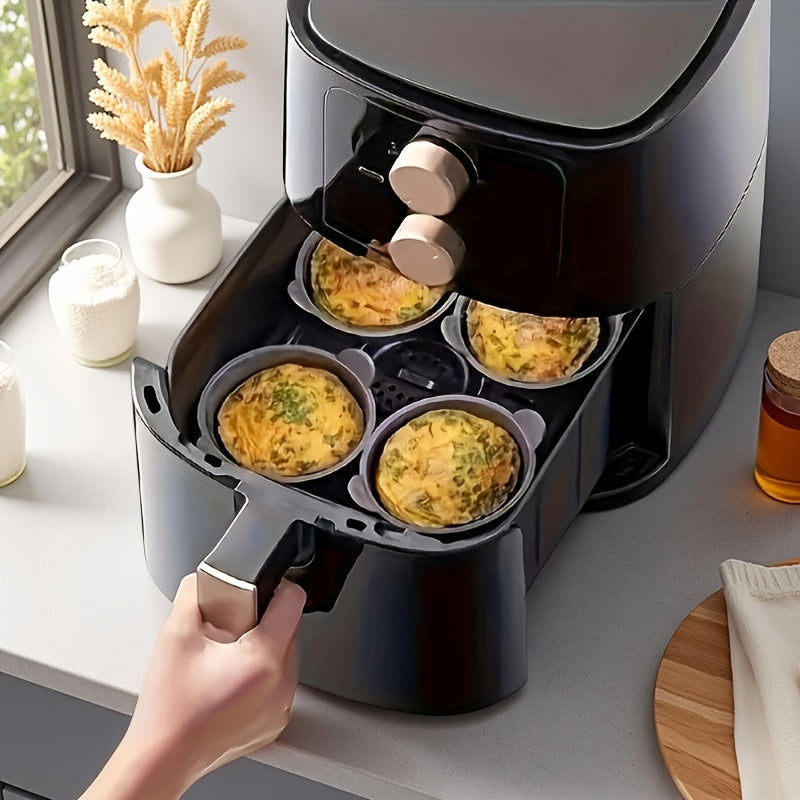 3pcs air fryer baking ramekins   grade silicone