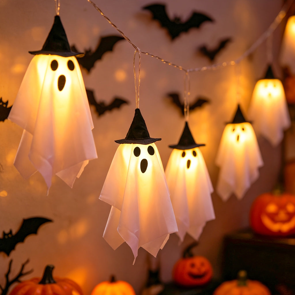 2026 new style 1 set 8 hanging halloween lights   hat