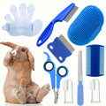 9  rabbit grooming kit shedding brush nail clipper
