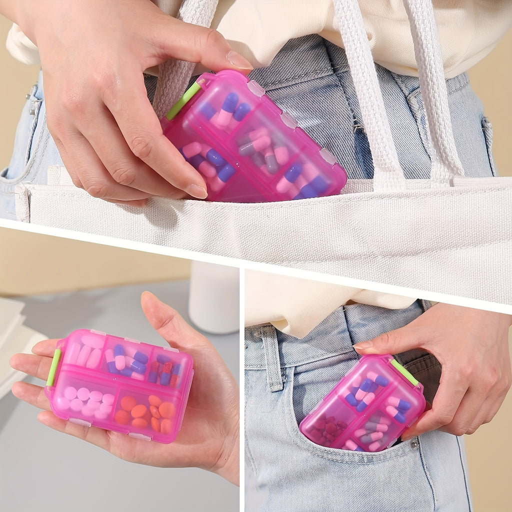 1 pack travel pill organizer 10 compartment pill case