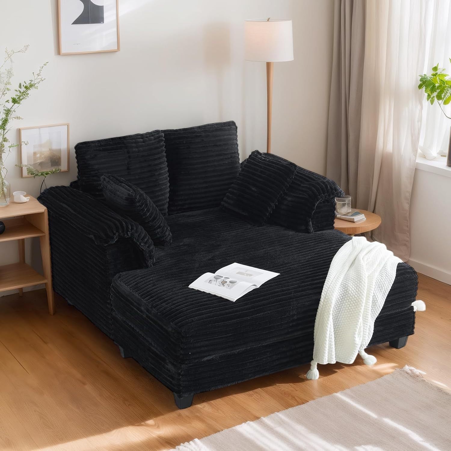 lounge sofa 56 oversized reading sofa corduroy chaise
